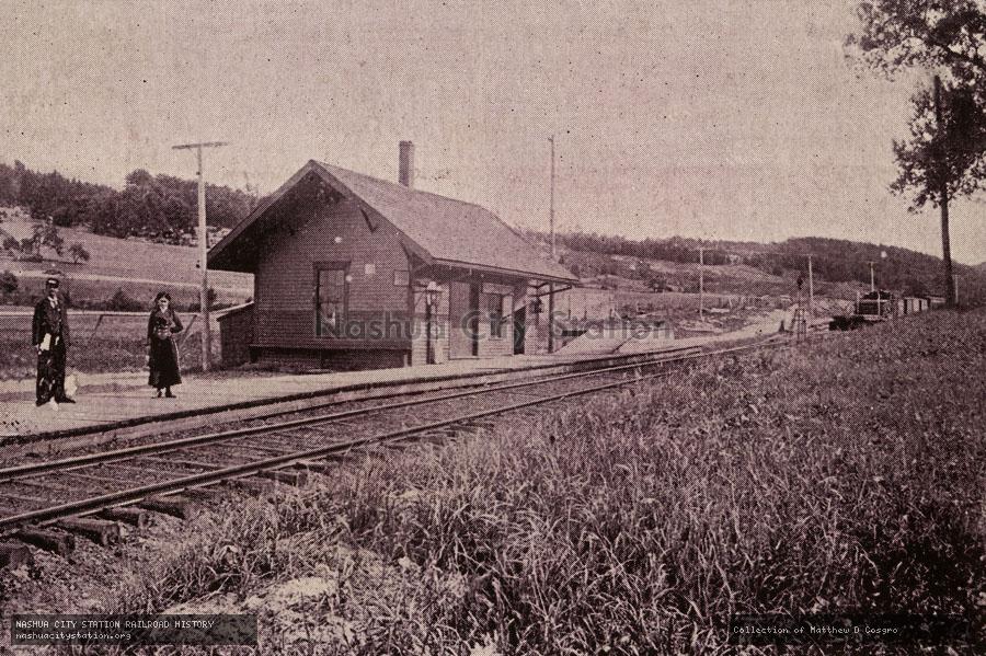 Postcard: Railroad Station at South Orrington, Maine